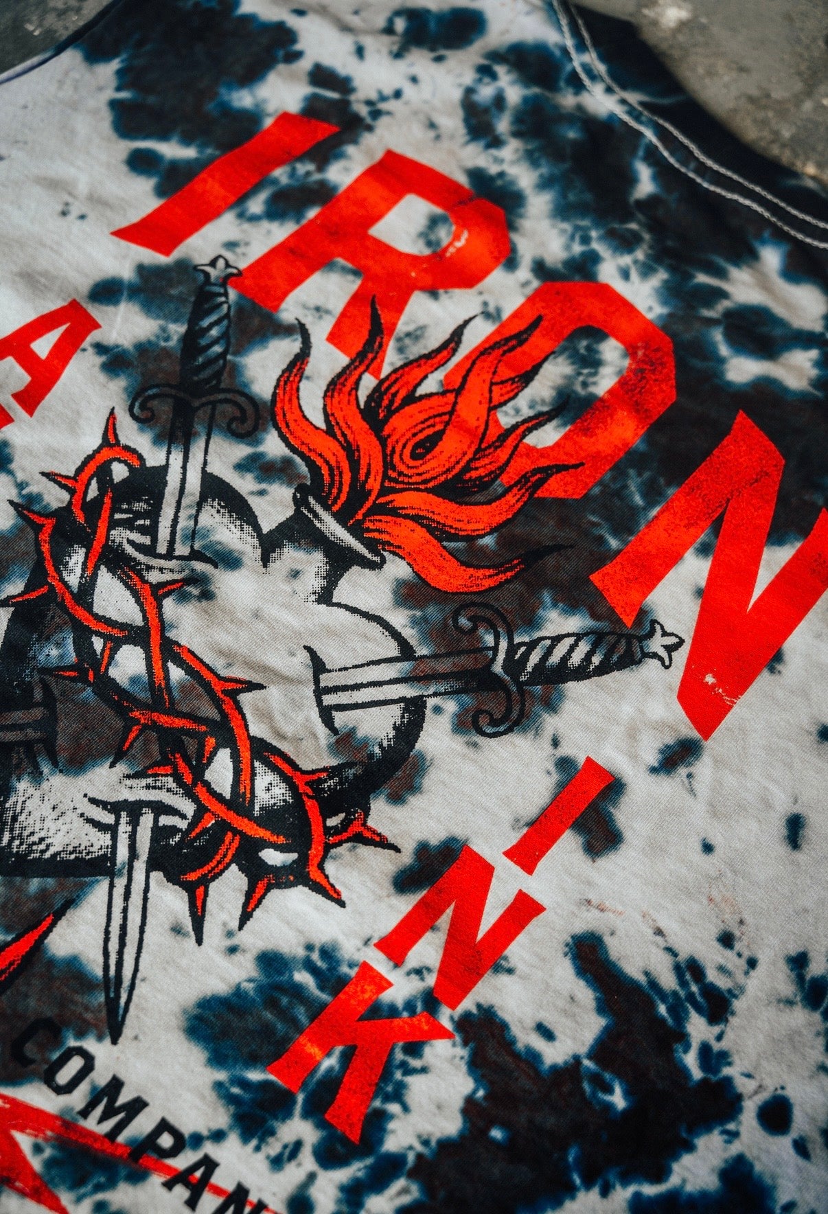 Early access "sacred heart" custom dyed oversized tank