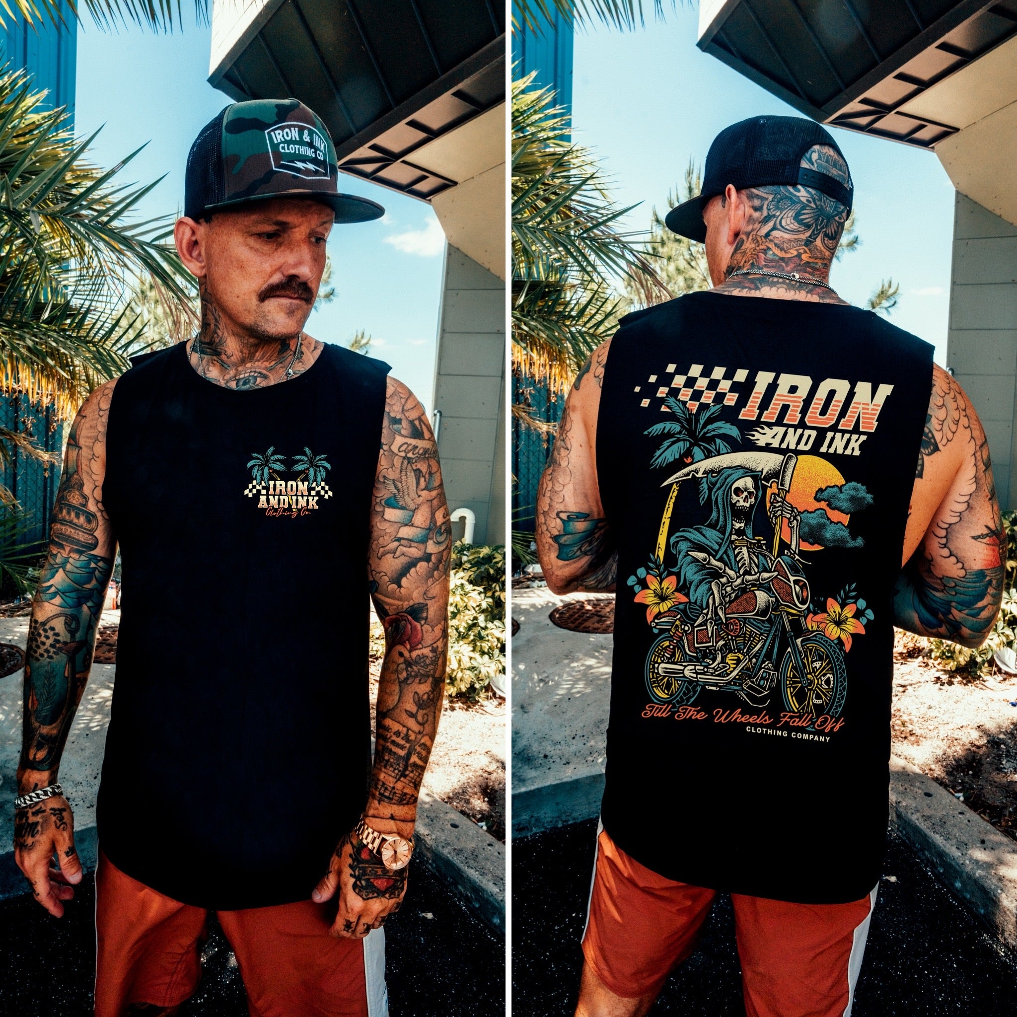 (Pre-Order) New "Moto Reaper" tank top -black