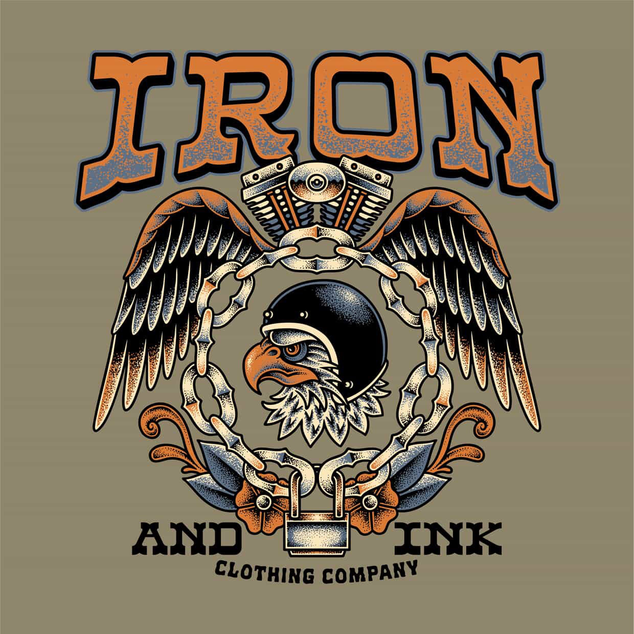 "New" moto eagle shirt- acid wash green oversized
