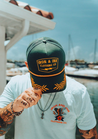 New custom "Captains" SnapBack hat- Forest green