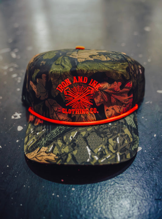 New nails camo orange unstructured SnapBack