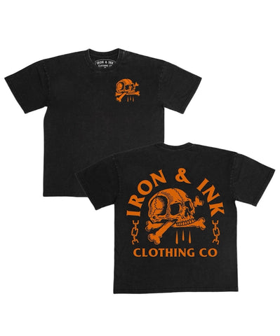 Pre-Order Halloween shirt- black acid washed oversized