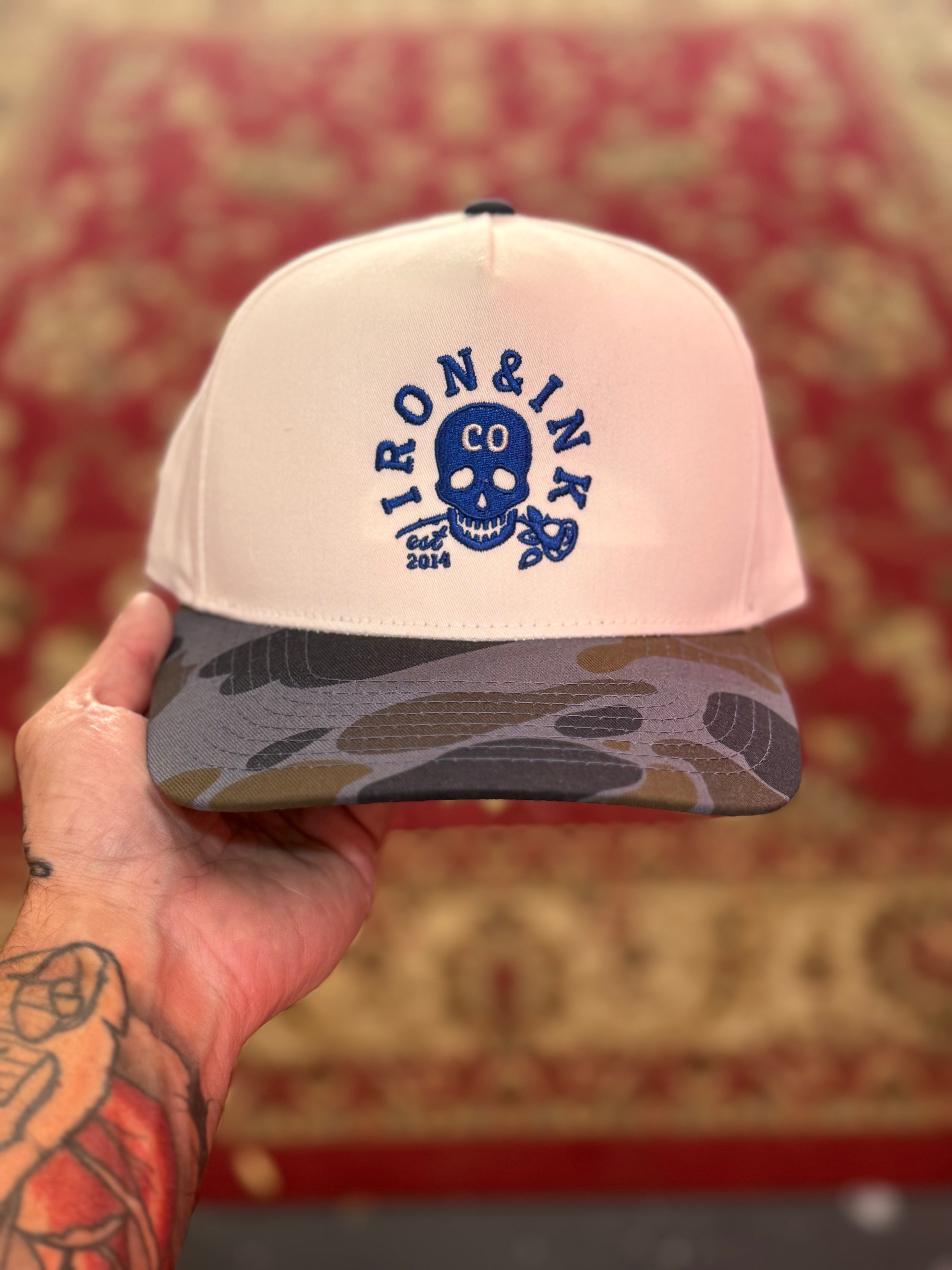 New two tone navy blue camo SnapBack