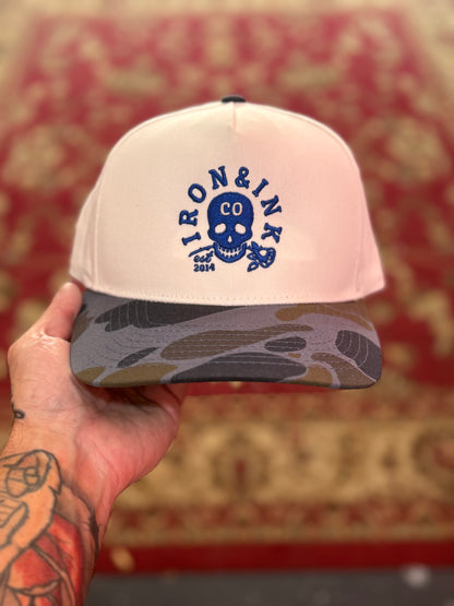 New two tone navy blue camo SnapBack