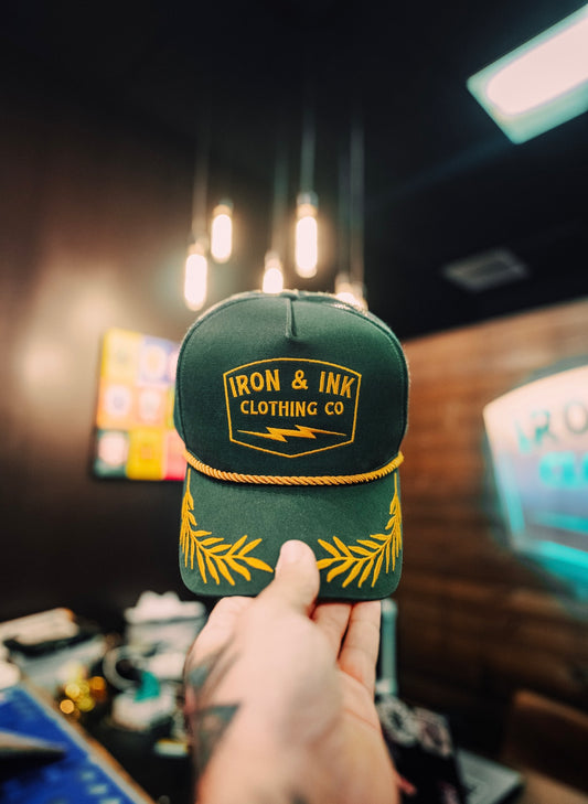 New custom "Captains" SnapBack hat- Forest green