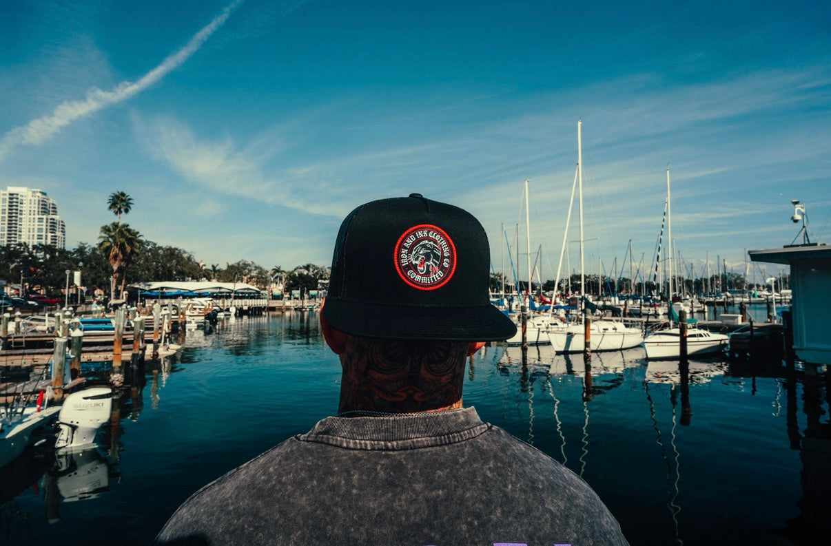 "New" panther patch flat bill SnapBack