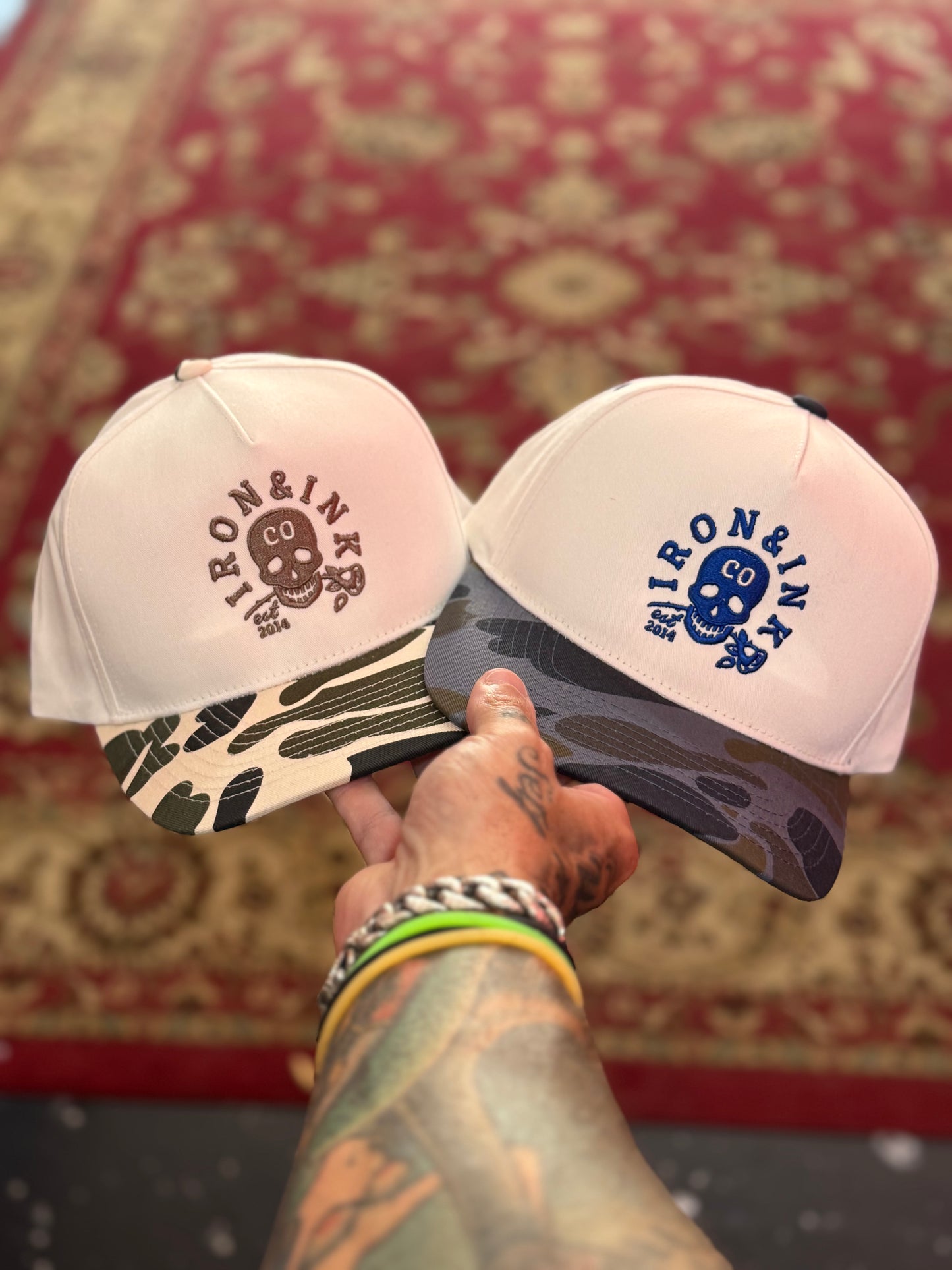 New two tone navy blue camo SnapBack