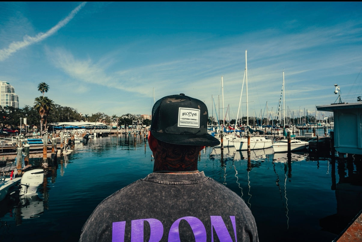 "New" black camo flat bill SnapBack