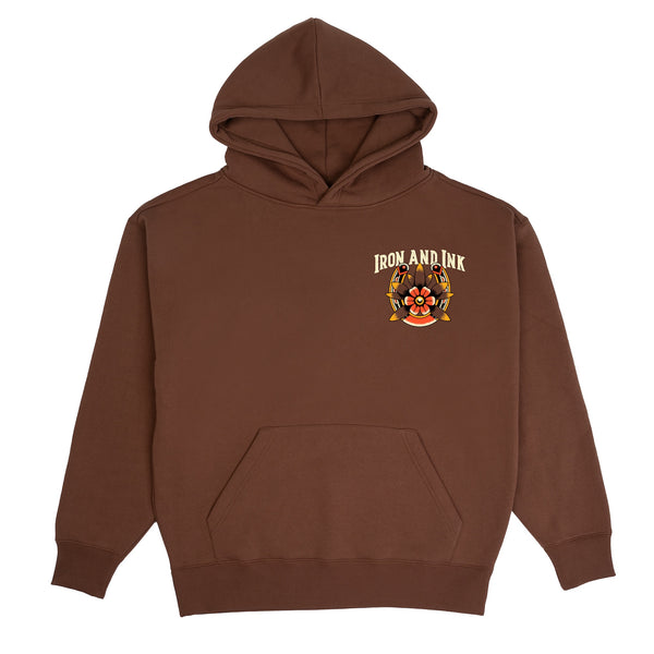 (Early Access) New "Welcome to the rodeo" heavy wt garment dyed hoodie-Brown