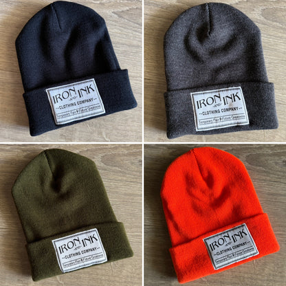 New cuff beanies-available in 4 colors (Black, Orange, Olive Green, Dark grey
