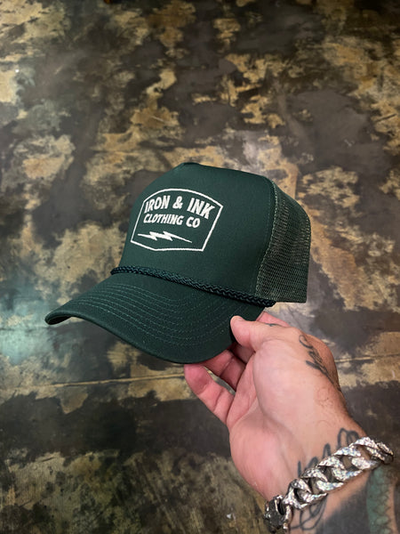 New Vintage trucker hat-Pine green