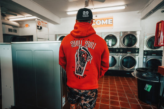 New- The "reaper" hoodie-cherry red