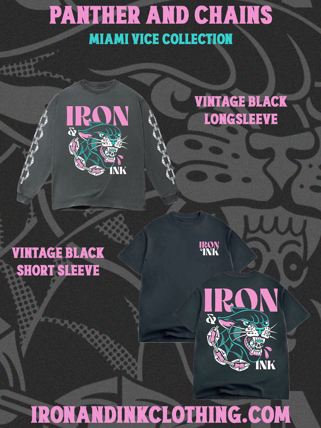 Miami Vice "Panther And Chains" Bundle (Longsleeve + Short Sleeve