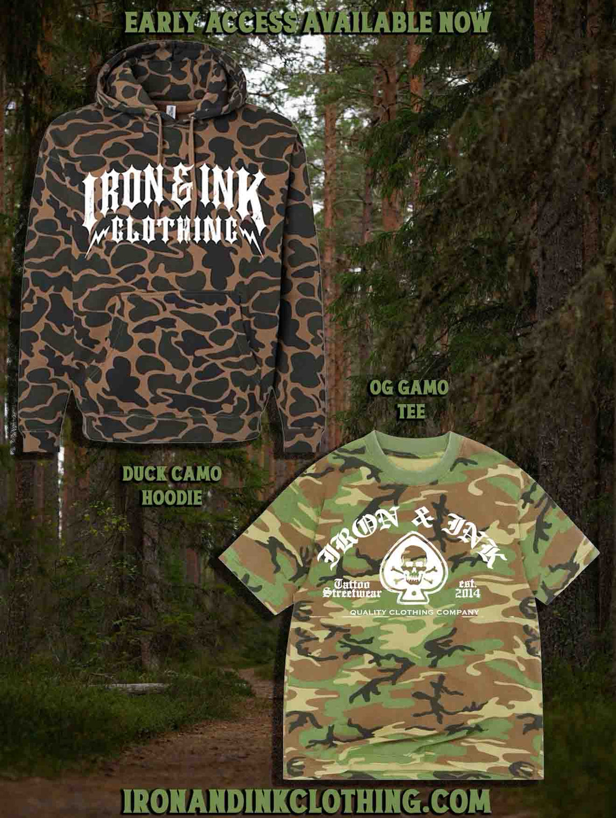 Early access "Spade" vintage camo- slightly oversized shirt