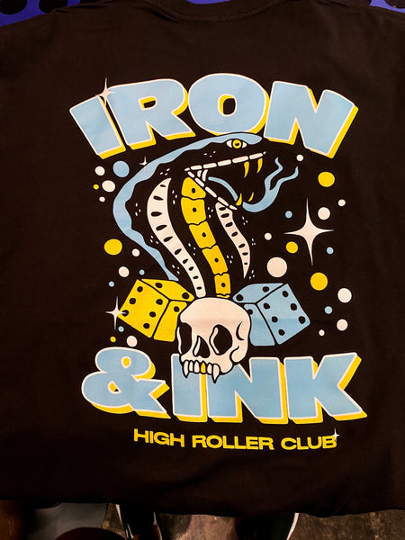 "High Roller Club"- T-shirt in vintage black