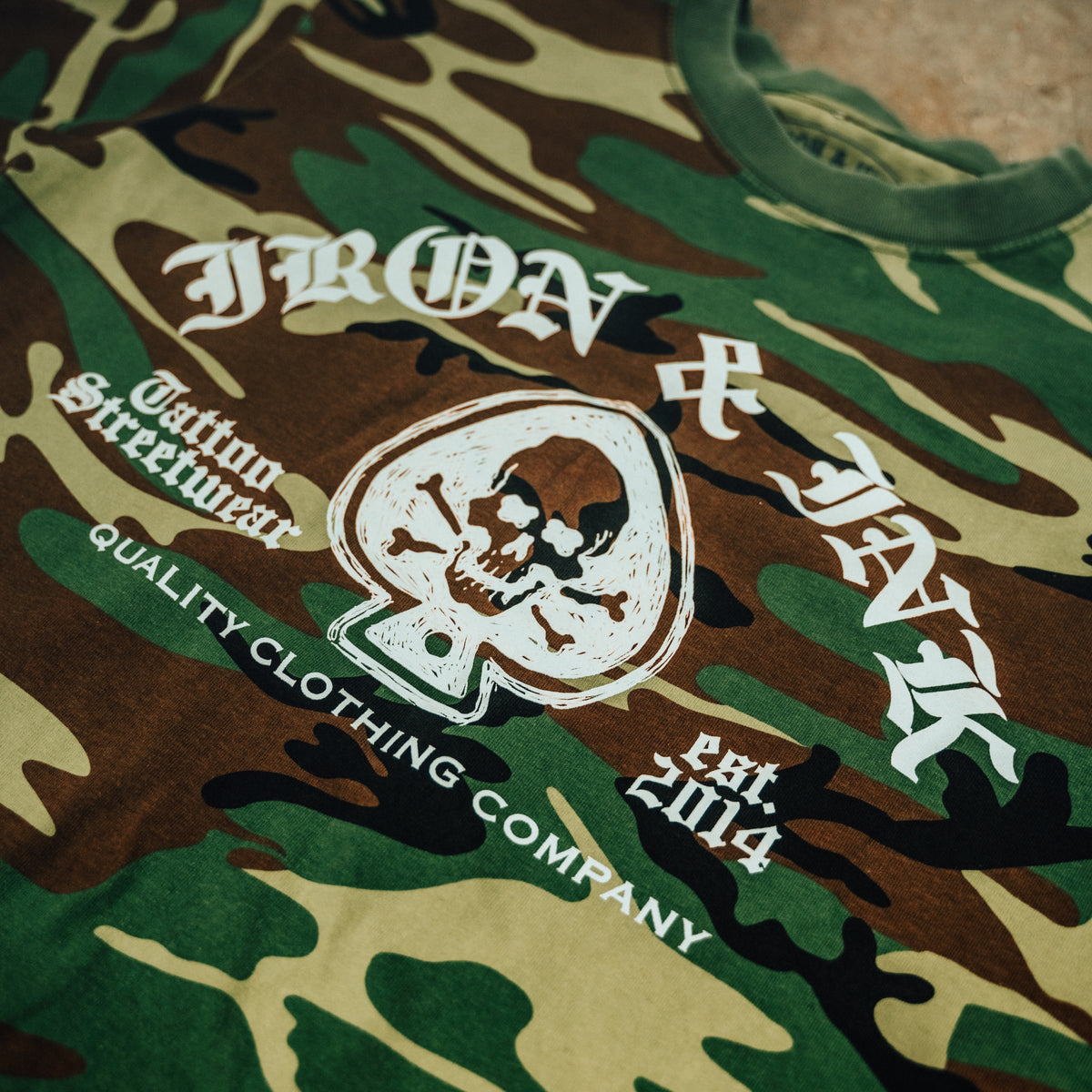 New "Spade" vintage camo- slightly oversized shirt