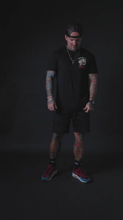 "moto panther" T-shirt-Black