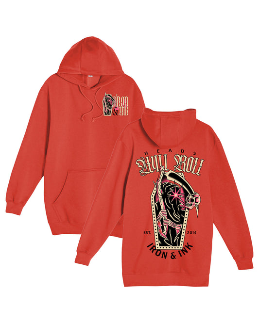 New- The "reaper" hoodie-cherry red