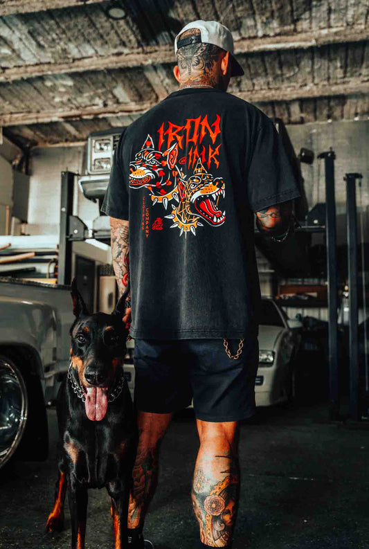 New "All Bite" oversized shirt- faded black