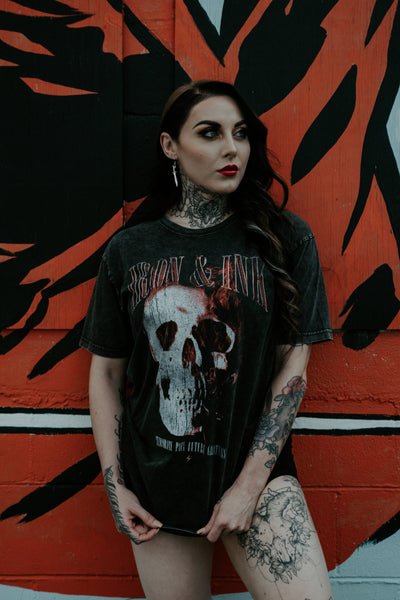 Vintage Skull Unisex Tee Shirt- Mineral