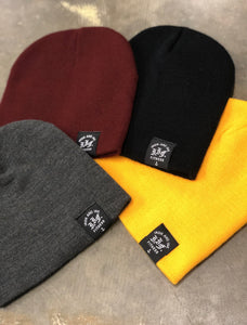 Loop Tag Beanie- Black/Gold/Burgundy/Grey