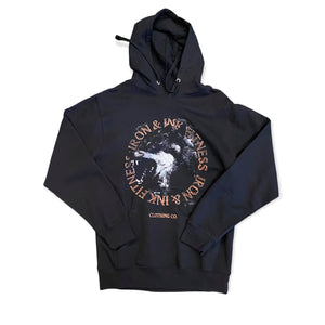 Vintage Wolf Unisex Pull Over Hoodie- Black