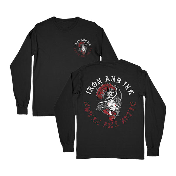 Raise The Flags Unisex Long Sleeve- Black