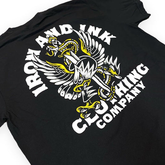 New Garment Dyed "Eagle/Sword" unisex t-shirt-vintage black
